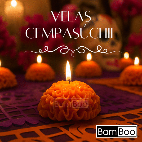 Velas Cempasúchil chicas